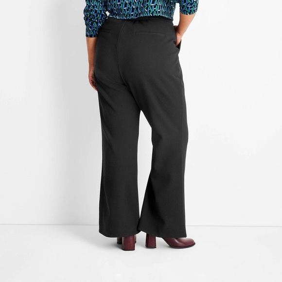 Future Collective with Kahlana Barfield Brown Plus size Mid-rise Flare Pant NWT - Picture 3 of 8